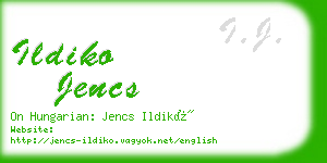 ildiko jencs business card